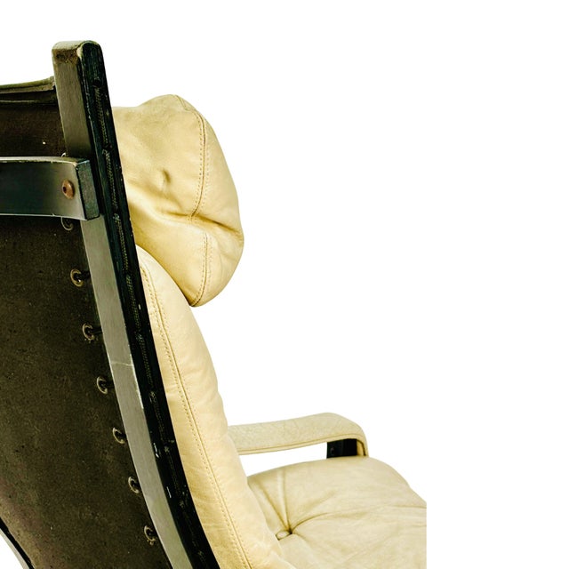 Wood Leather Siesta Chair by Ingmar Relling, 1970s For Sale - Image 7 of 8