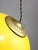 Vintage Italian Brass and Yellow Acrylic Glass Pendant Lamp For Sale - Image 5 of 14