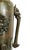 Metal Japanese Meiji Era Patinated Bronze Vase With Peonies and a Child For Sale - Image 7 of 15