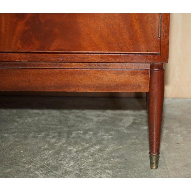 Metal Hardwood Brass Sideboard Military Campaign Handles from Greaves & Thomas, 1966 For Sale - Image 7 of 18