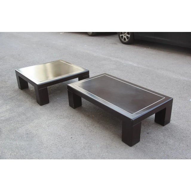 Italian Aluminum Coffee Tables, 1970s, Set of 2 For Sale - Image 6 of 10