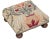 English 00 English Traditional Morris Tulip Tapestry Footstool With Bun Feet For Sale - Image 3 of 3