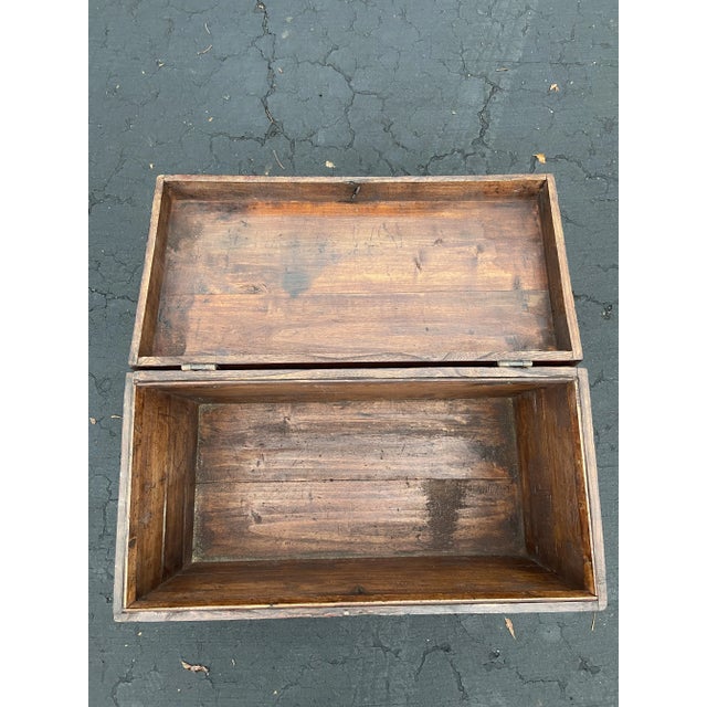 Wood 1990s Vintage Small Chinese Trunk For Sale - Image 7 of 12