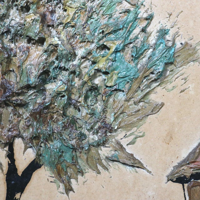 1970s 1970s Listed American Artist Elmo Gideon Fine Original Oil French Street Scene For Sale - Image 5 of 10