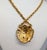 Vintage 1970s Signed Accessocraft Goldtone Lion Doorknocker With Rhinestone Eyes Pendant Necklace For Sale - Image 9 of 9