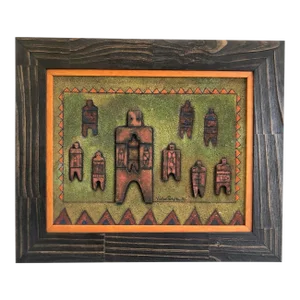 1993 Vintage MIX Media Painting by Victor Peralta