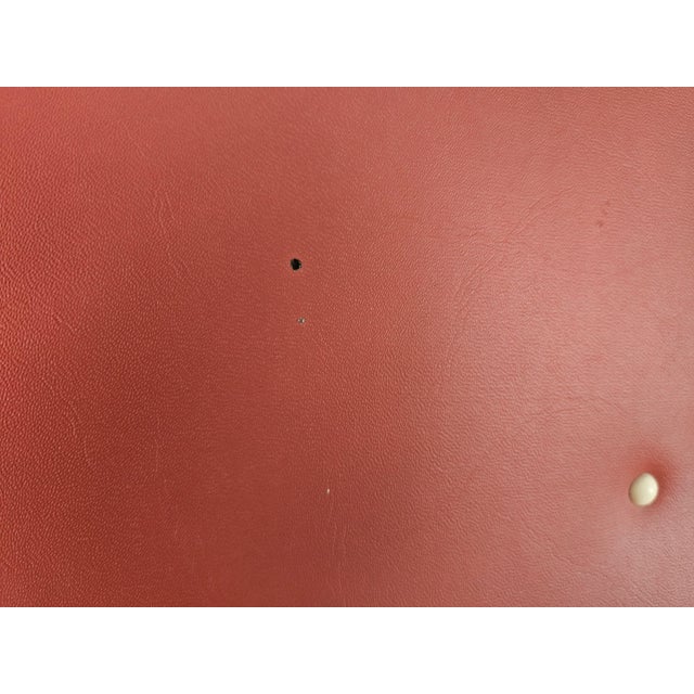 Vintage Coat Hanger in Red Skai with Brass Hooks and Mirror, 1960 For Sale - Image 13 of 18