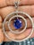 6.7 Carat Tanzanite & 2.5 Ct Diamond Two Circles Pendant/ Necklace 18 Karat Gold For Sale - Image 18 of 18