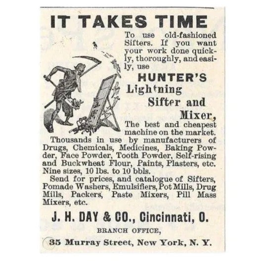 American Antique Jh Day and Co. Hunters Lightning Sifter & Mixer Fast Kitchen Sifter Mixer For Sale - Image 3 of 7