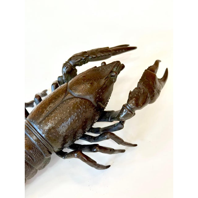 Large Japanese Bronze Lobster Okimono Meiji Period For Sale - Image 10 of 12