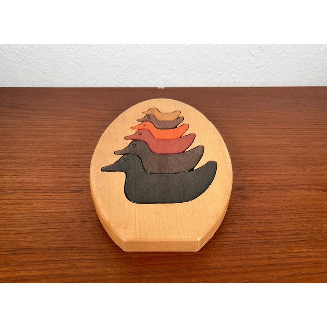 Vintage Wooden Puzzle with Duck Figurines For Sale - Image 5 of 13