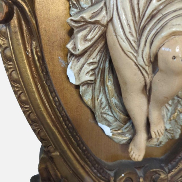 Glass Vintage Rococo "Lover's Mirror" For Sale - Image 7 of 8