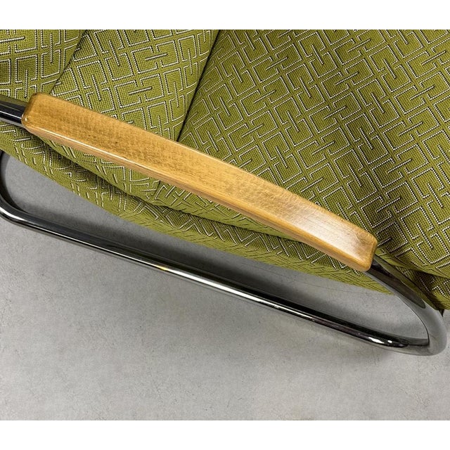 Green Reclining Armchair FN 26 by Arnošt Beck for Mücke-Melder, 1930s For Sale - Image 8 of 10