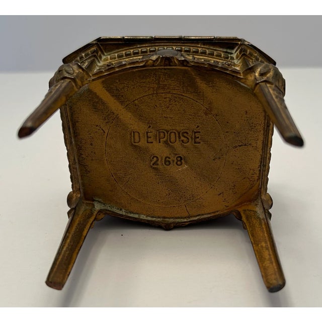 Late 19th Century Antique De’pose’ 268 French Bronze Jewelry Box For Sale - Image 5 of 12