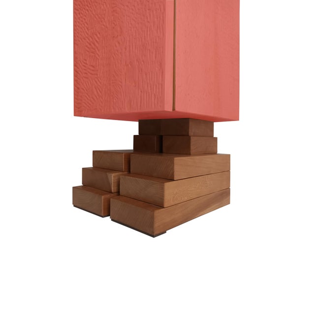 Orange Mayan Totem Pompeian Red by Pietro Meccani for Meccani Design For Sale - Image 8 of 16