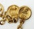 1990s Chanel Vintage Gold Plated Round CC Twisted Cross Long Clip on Earrings, A Pair For Sale - Image 5 of 5