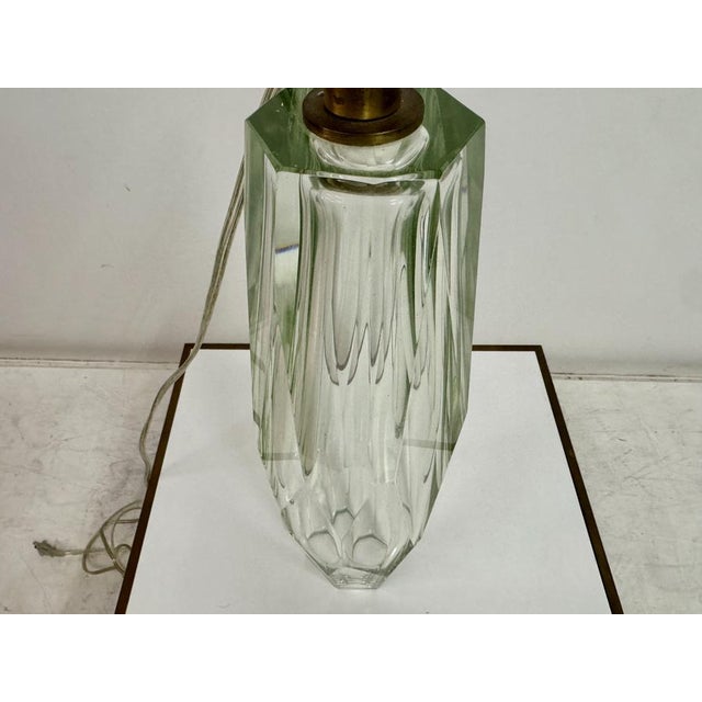 Glass Murano Glass Diamond Table Lamp by Thomas Pheasant for Baker Furniture For Sale - Image 7 of 9