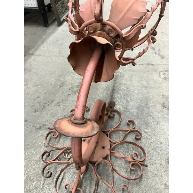 Brown 1920s Spanish Revival Style Oversized Interior/Exterior Sconce With Intricate Details For Sale - Image 8 of 12