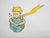 Antoine de Saint-Exupéry (1900-1944) The Little Prince Embraces the Earth Color photolithograph after the artist's work On...