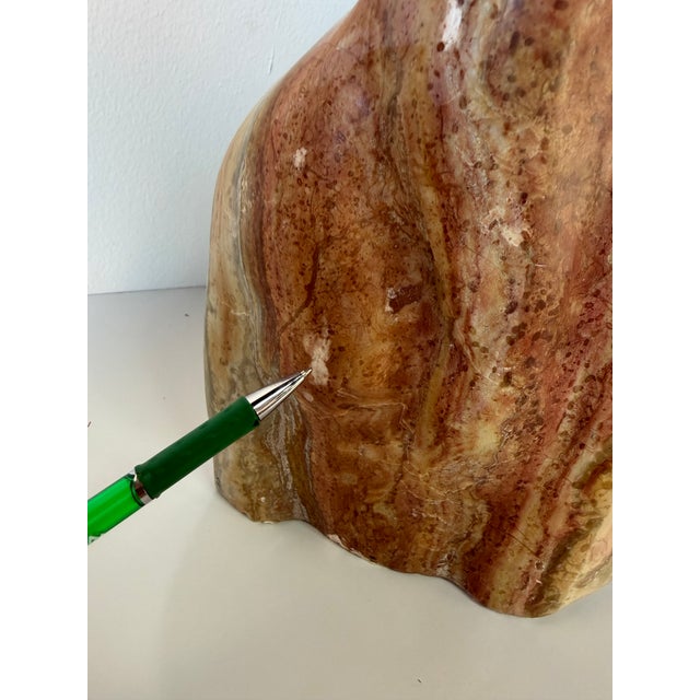 1996 Benait Menashe Hand-Carved Marble Abstract Sculpture For Sale - Image 12 of 12