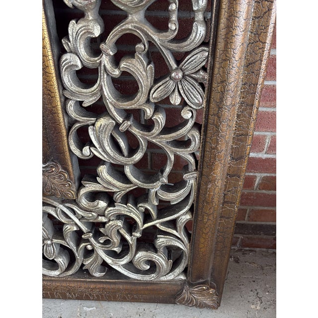 20th Century Wall or Floor Mirror Ornately Carved Gilt 6' Wood For Sale - Image 15 of 16