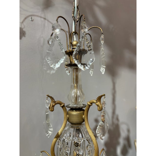 Antique Italian Crystal Chandelier For Sale - Image 12 of 14