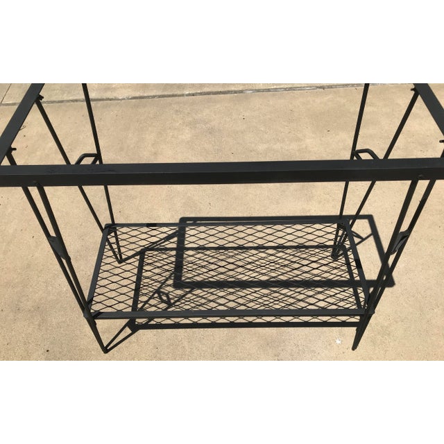 Mid Century Modern Black Iron Plant Stand For Sale In Dallas - Image 6 of 8