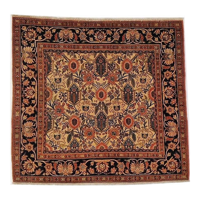 1970s Square Persian Heriz , 6'3" X 6'8" For Sale