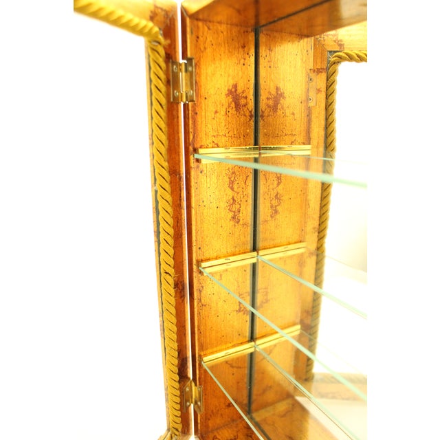 Italian Gold Gilt Curio Wall Cabinet "Horchow" For Sale - Image 10 of 10