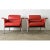 Late 20th Century Modern Pair of Red Leather Armchairs & Ottoman by Wilkhahn For Sale - Image 5 of 12