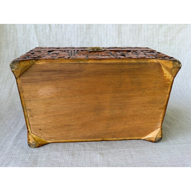 Vintage Chinese Camphor Carved Chest Box For Sale - Image 14 of 17
