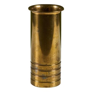 Brass Vase by Walter von Nessen for Chase For Sale
