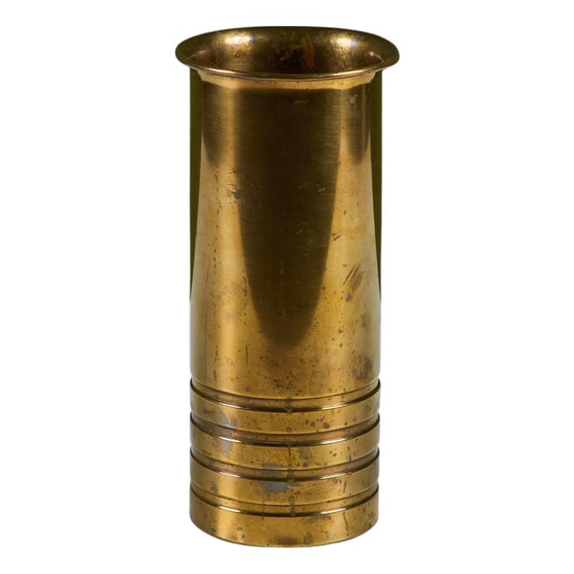 Brass Vase by Walter von Nessen for Chase For Sale
