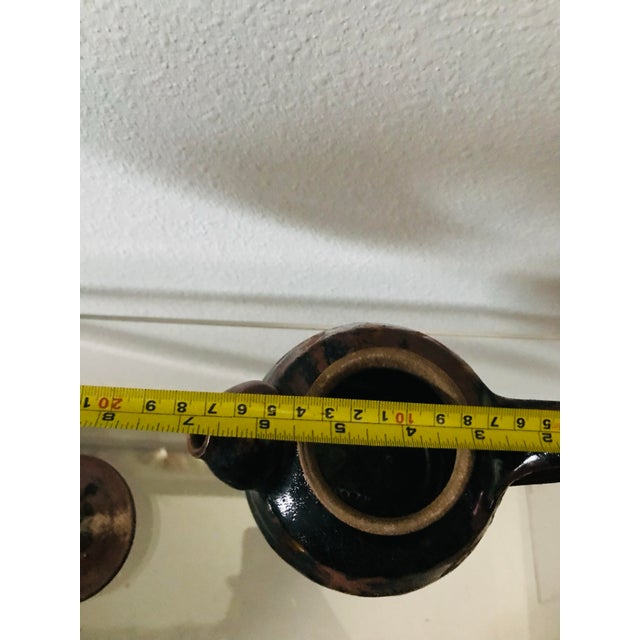 Signed Quirky Studio Pottery Tea Pot With Feet For Sale - Image 11 of 12