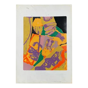 Abstract Screen Print William Lovell Mid Century Modern 1975