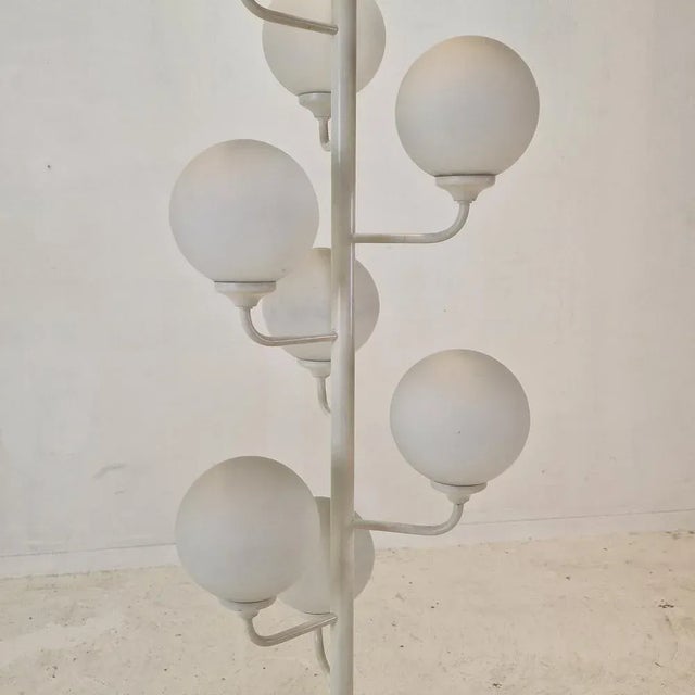 Metal Italian Space Age Glass Floor Lamp from Kaiser Idell / Kaiser Leuchten, 1980s For Sale - Image 7 of 11
