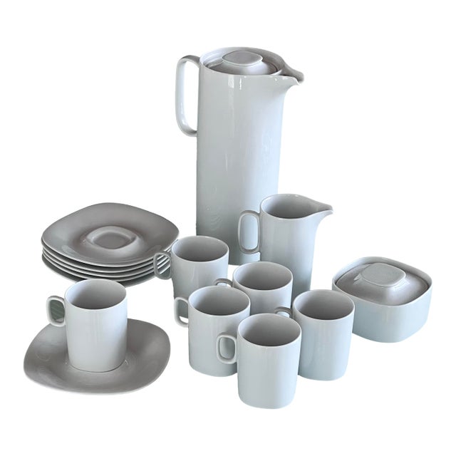Late 20th Century Langenthal Espresso Coffee Set Gerald Gulotta Design for Block- 17 Pieces For Sale