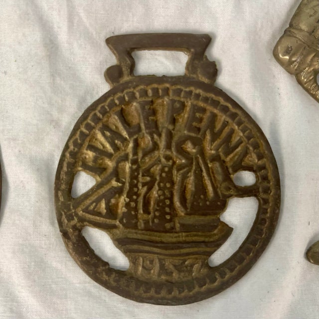 Mid 20th Century Horse Brass Christmas Ornaments - Set of 8 For Sale - Image 9 of 12