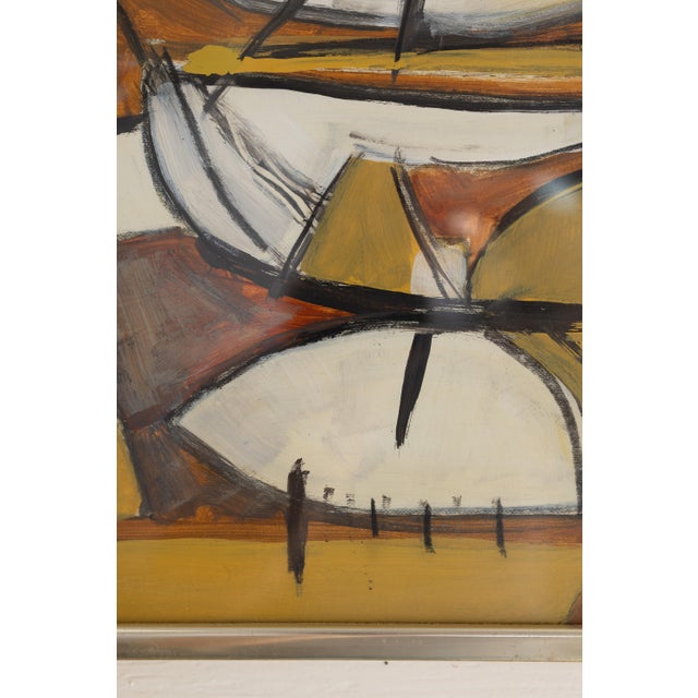 Vintage Abstract Painting, Framed From England For Sale In Houston - Image 6 of 7