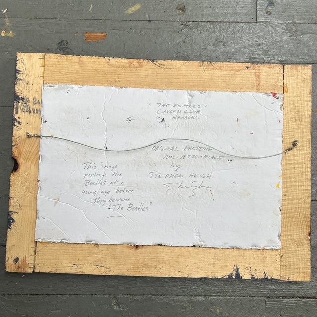 Wood Contemporary Original Painting by Stephen Heigh “The Beatles, Cavern Club, Hamburg” For Sale - Image 7 of 7
