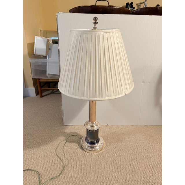 Metal Pair of Vintage Ralph Lauren Tall Column Lamps For Sale - Image 7 of 17
