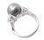 Metal Mikimoto Platinum .5ctw Diamond 12mm Tahitian South Sea Pearl Heart Ring, size 5.5 For Sale - Image 7 of 11