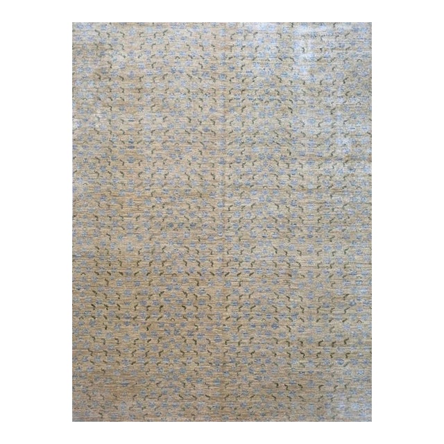 1990s Handwoven Transitional Oushak Area Rug 10x14 For Sale