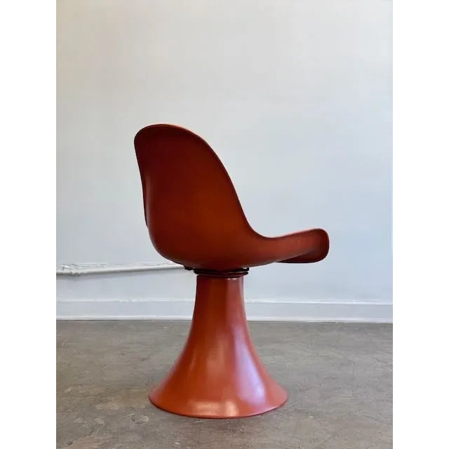 Space Age Orange Fiberglass Chair For Sale - Image 9 of 10