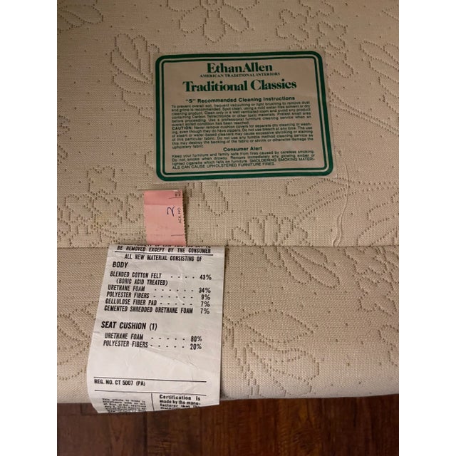 American 1980s Vintage Ethan Allen Club Chair For Sale - Image 3 of 12