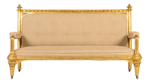 Large 19th Century English Giltwood Country House Sofa