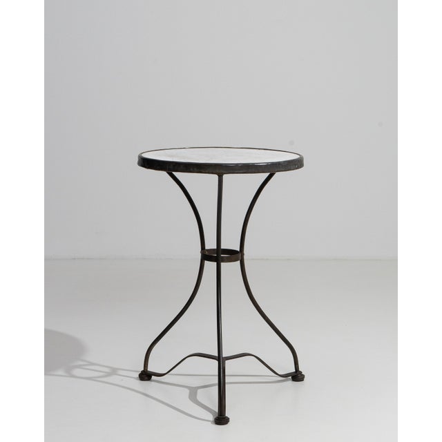 French Bistro Table with Marble Top, Antique, France, Circa 1900 For Sale - Image 9 of 11