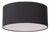 Stretch Flush Mount 18" D - Modern Ceiling Light, Black Linen Shade, Satin Nickel Body, Dimmable, Bulb Included For Sale