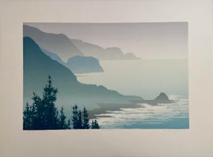 1990s Big Sur, California Landscape Silkscreen Limited Edition Print by Peter and Traudl Markgraf