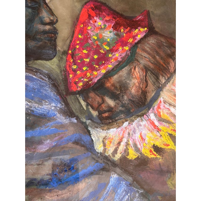 Josef Presser New York Expressionism Signed Painting Figures For Sale - Image 4 of 9